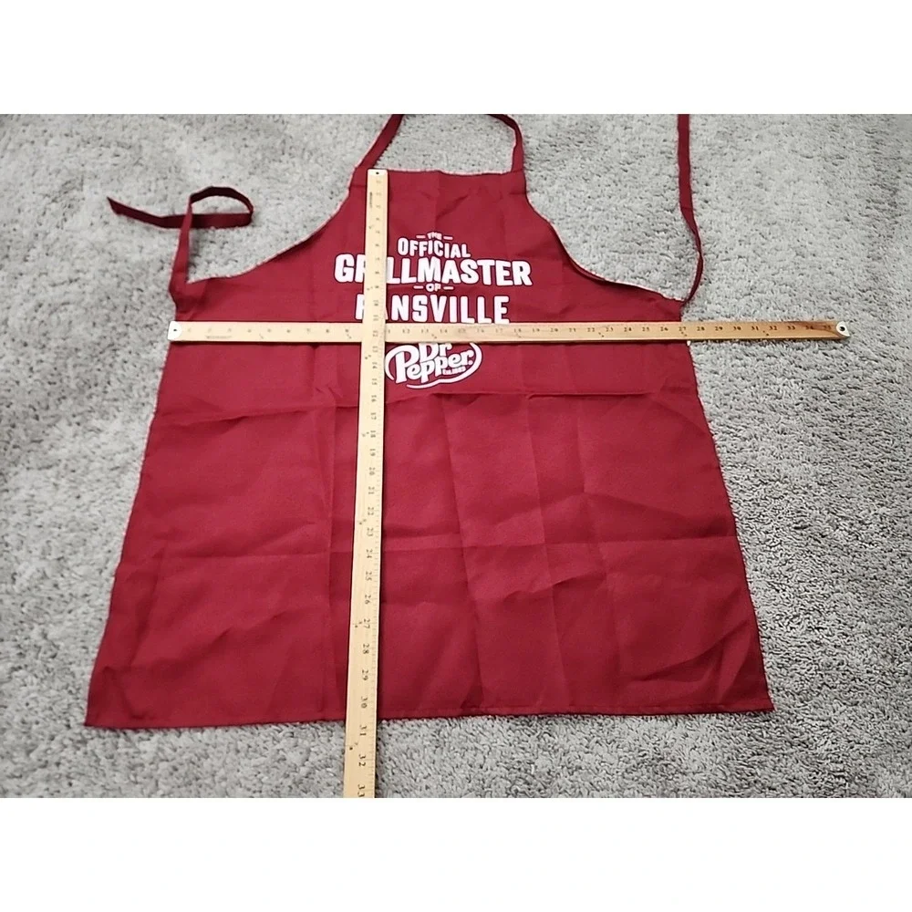 Dr Pepper Apron Unisex One Size Maroon Grillmaster Fansville Graphic